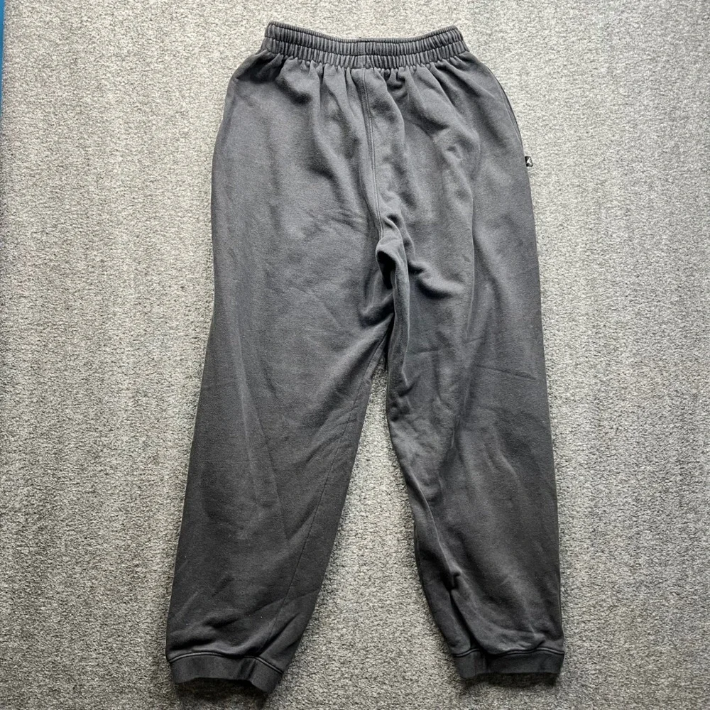 Jordan Sweatpants Mens Medium Gray Jumpman Fleece Joggers Snap Athletic Pants - Picture 2 of 16